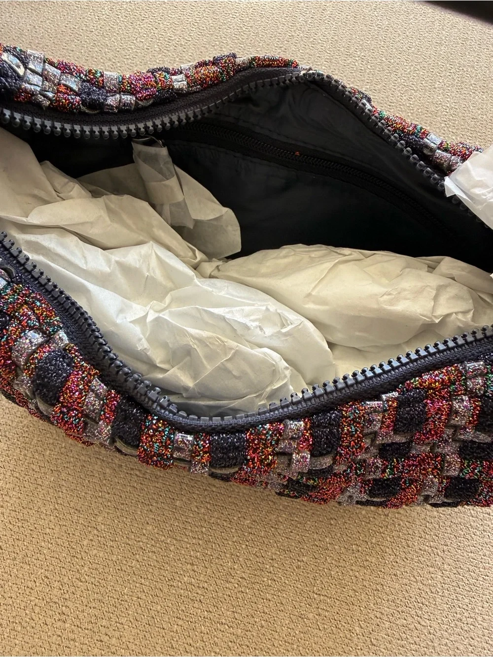 MZ Multi Woven Shimmer Mini Hobo